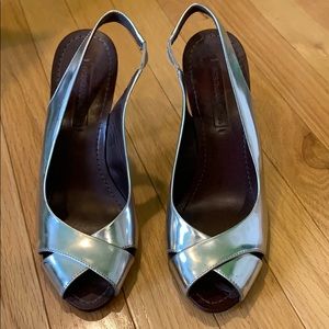 HP 🎉 BCBG Max Azria Silver High Heels